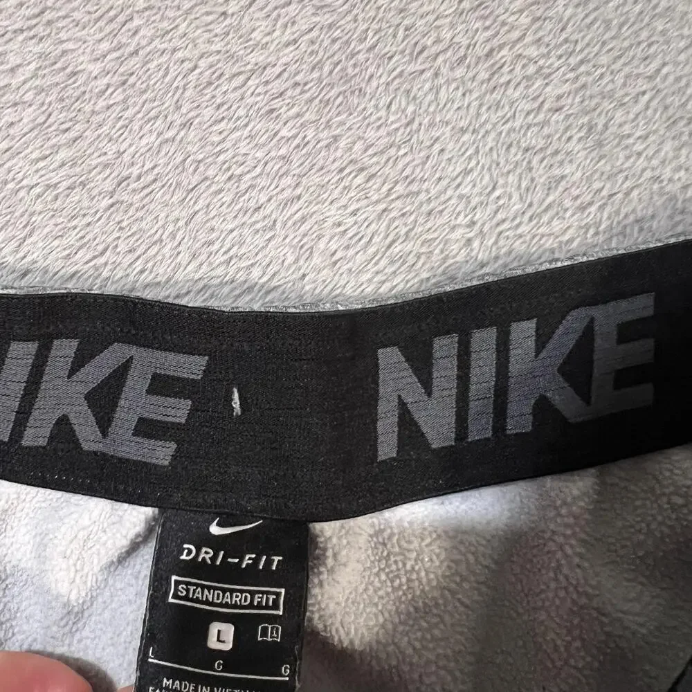 Nike Pants Mens Large Gray Dri-FIT Standard Fit Joggers Fleece Tapered Cuffed